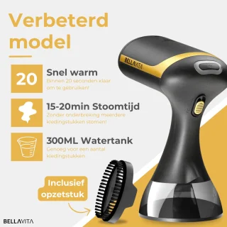 BELLAVITA Kledingstomer Handstomer Zwart 300ml