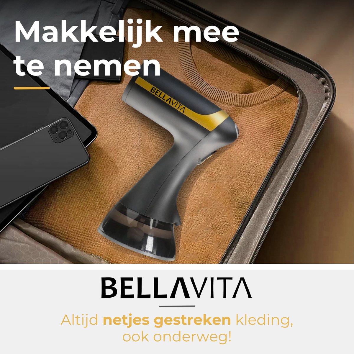 BELLAVITA Kledingstomer Handstomer Zwart 300ml