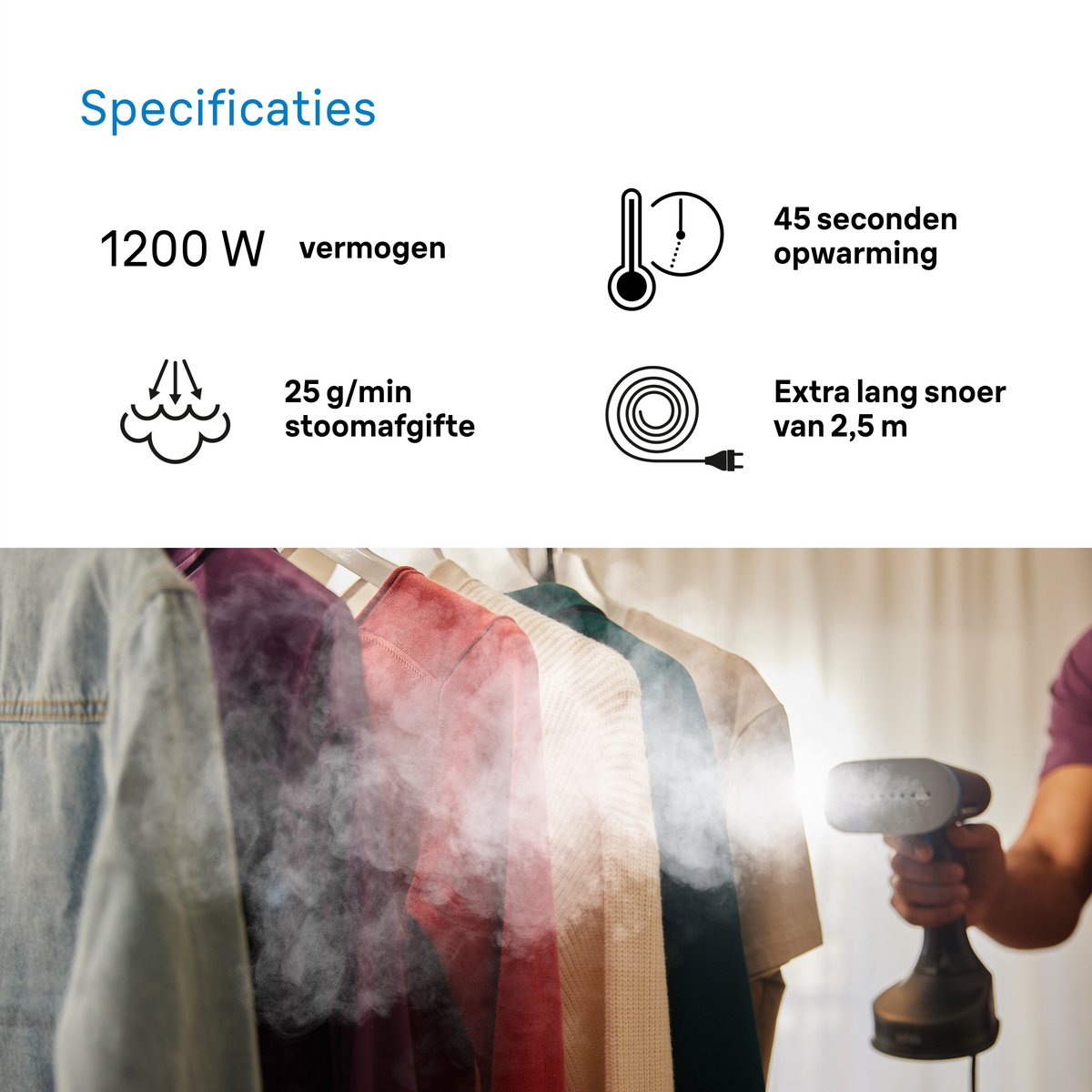 Braun QuickStyle 5 GS5031BL Handstomer Zwart