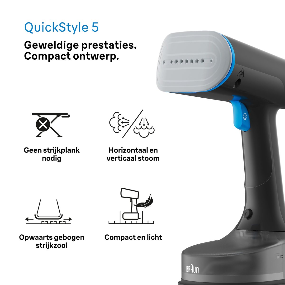 Braun QuickStyle 5 GS5031BL Handstomer Zwart