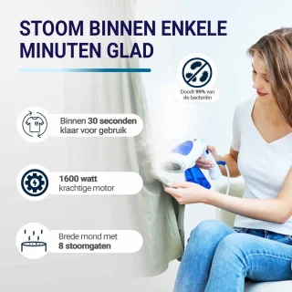 BrightLife Kledingstomer Handstomer 1600W Blauw/Wit