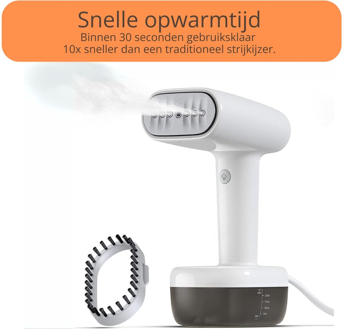 CASA CARE® Kledingstomer 1800W Handstomer 280ml Wit