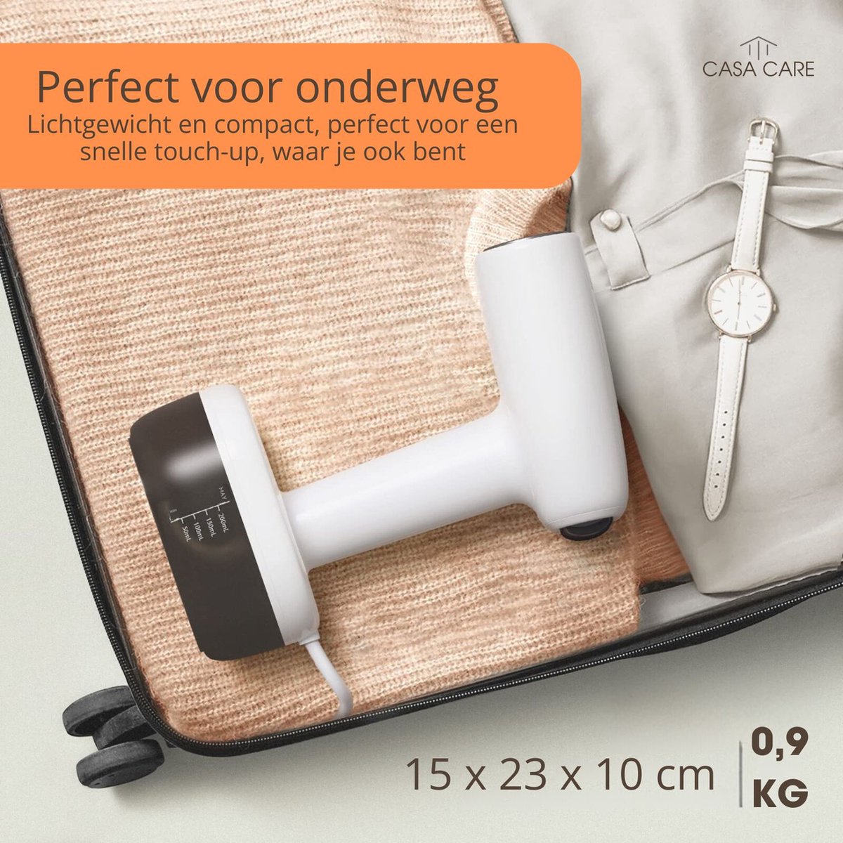 CASA CARE® Kledingstomer 1800W Handstomer 280ml Wit