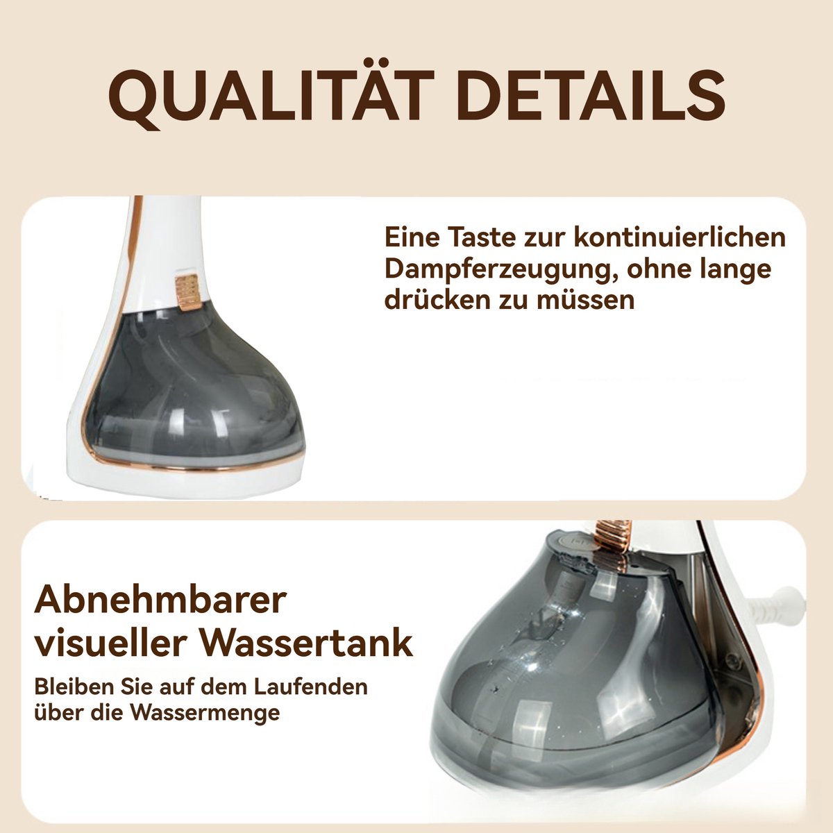 CHIWIN Draagbare Stoomstrijkijzer 320ML Wit