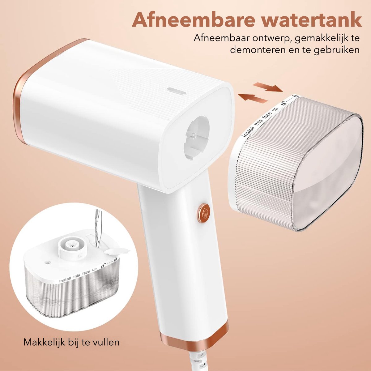 Cleanforce 120M Kledingstomer Afneembare Watertank