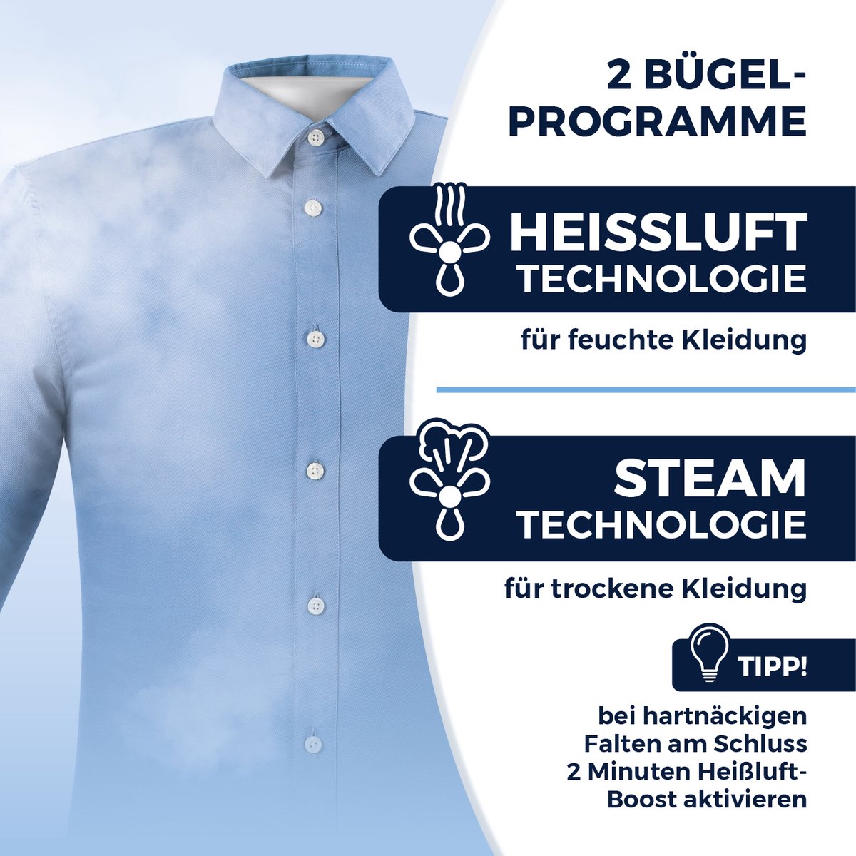 CLEANmaxx Kledingstomer automatische overhemdstrijker met broekopzetstuk
