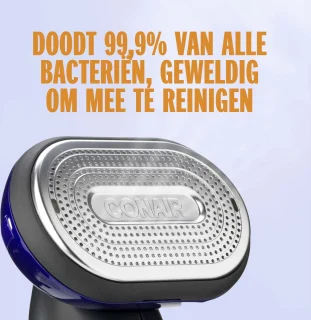 Conair GS108E Handheld Kledingstomer en Strijkijzer Zwart/Blauw