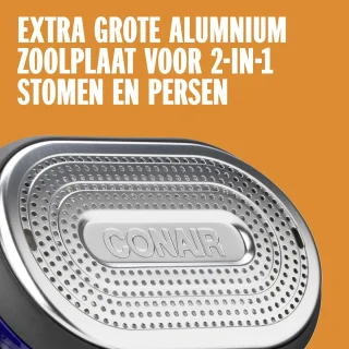 Conair GS108E Handheld Kledingstomer en Strijkijzer Zwart/Blauw
