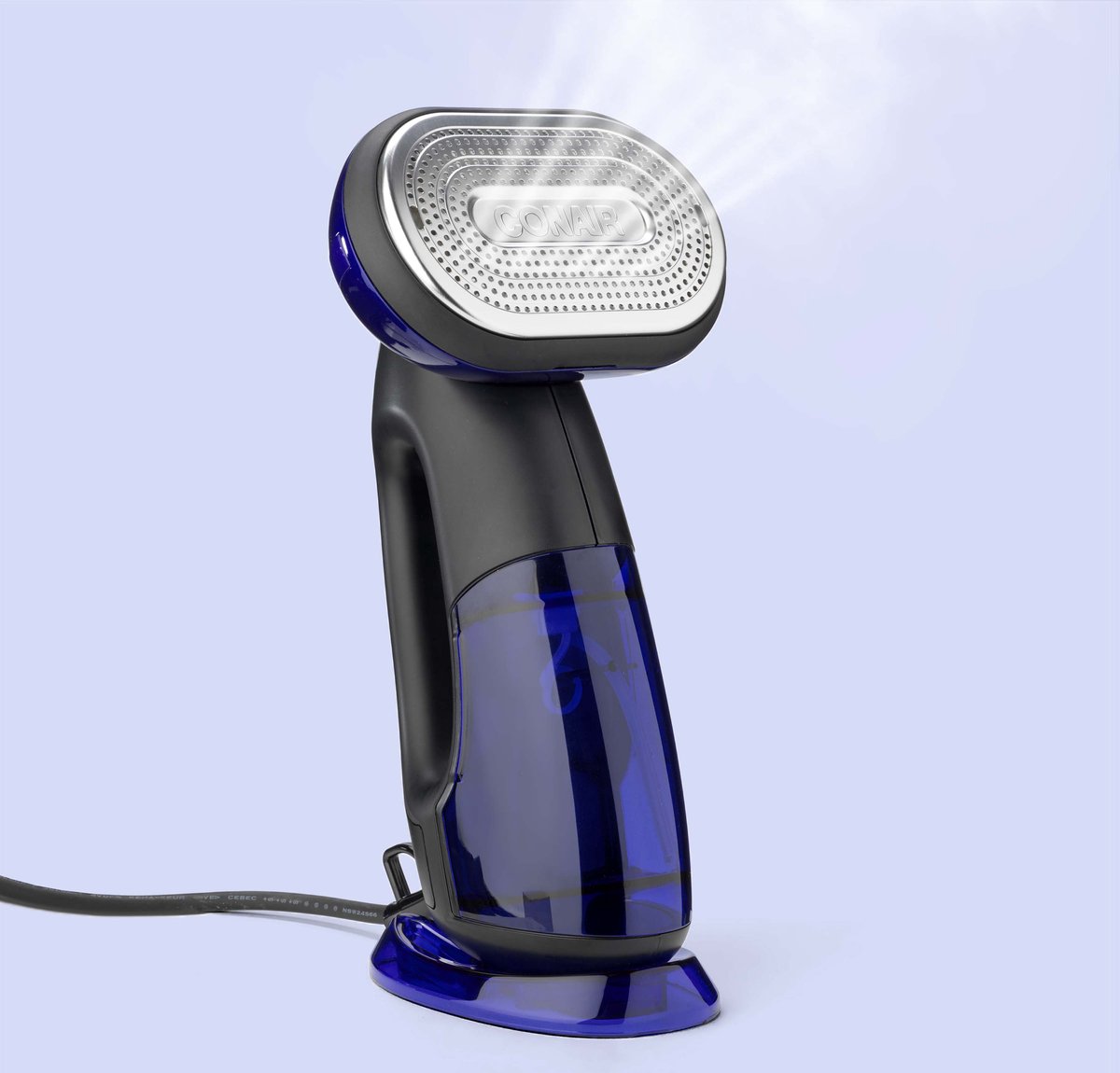 Conair GS108E Handheld Kledingstomer en Strijkijzer Zwart/Blauw