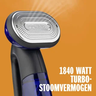 Conair GS108E Handheld Kledingstomer en Strijkijzer Zwart/Blauw