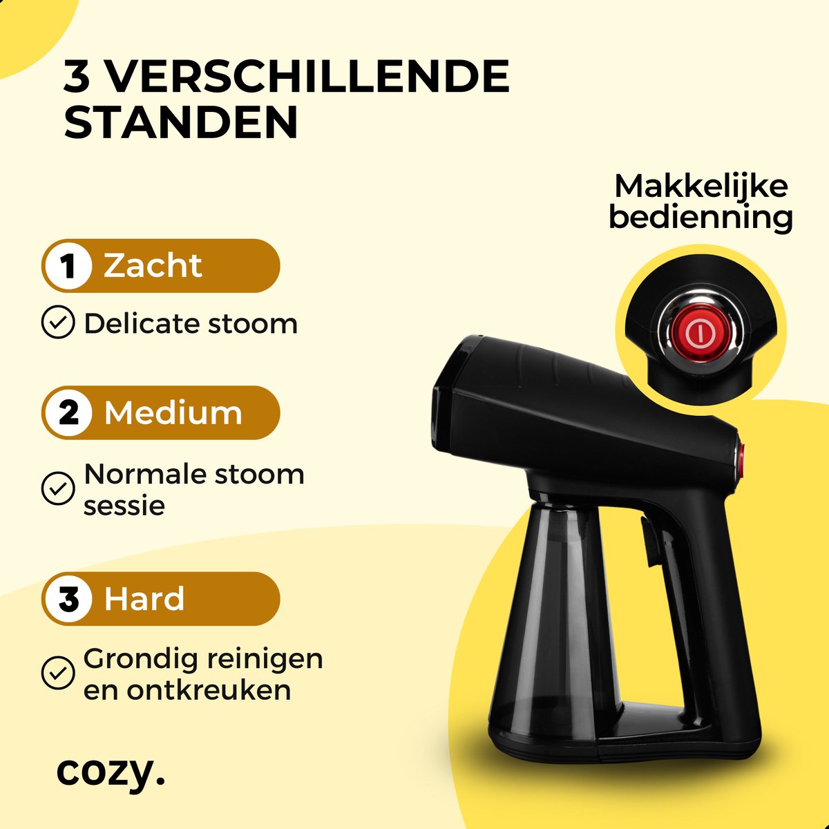 cozy.® Premium Kledingstomer Handstomer 1640W Zwart