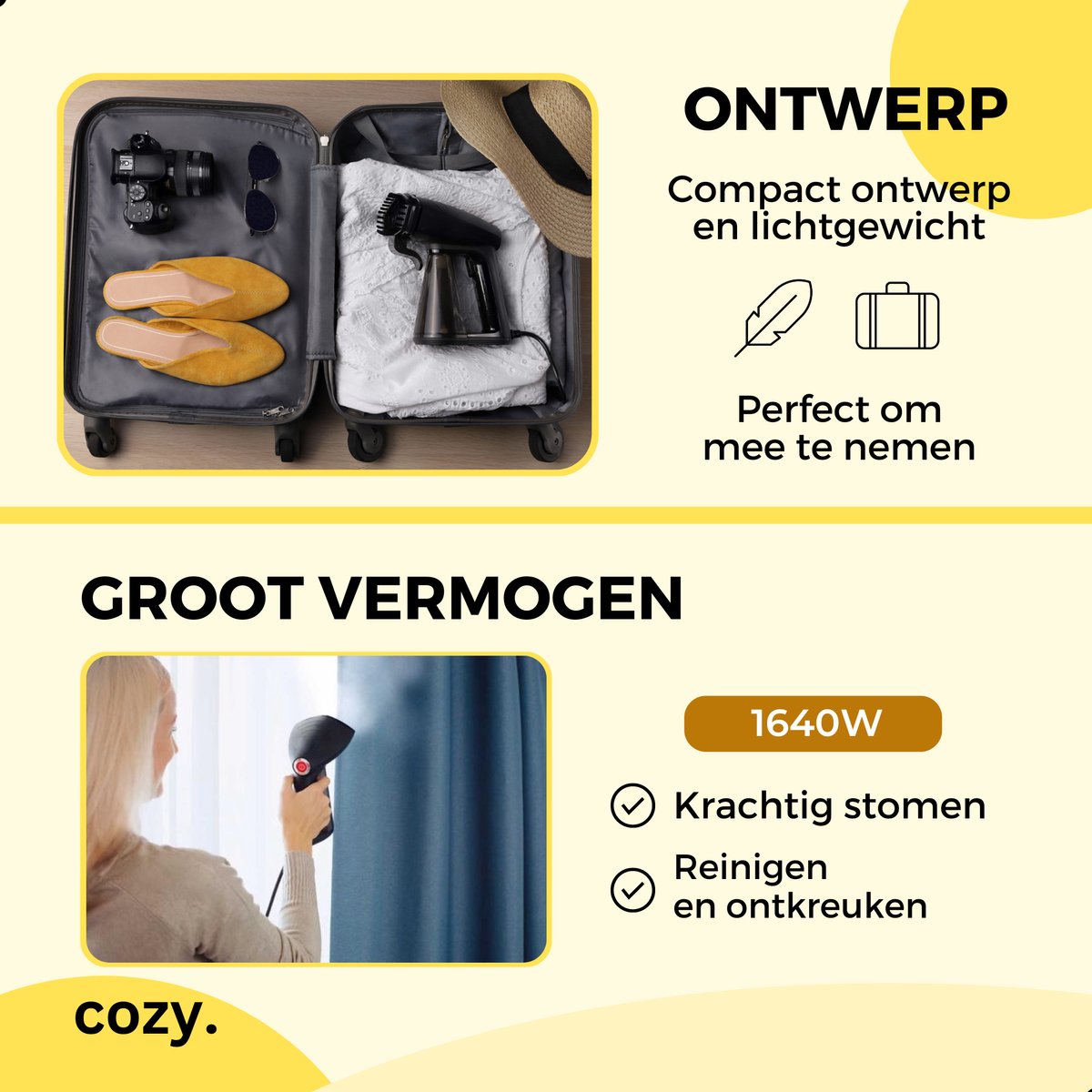 cozy.® Premium Kledingstomer Handstomer 1640W Zwart