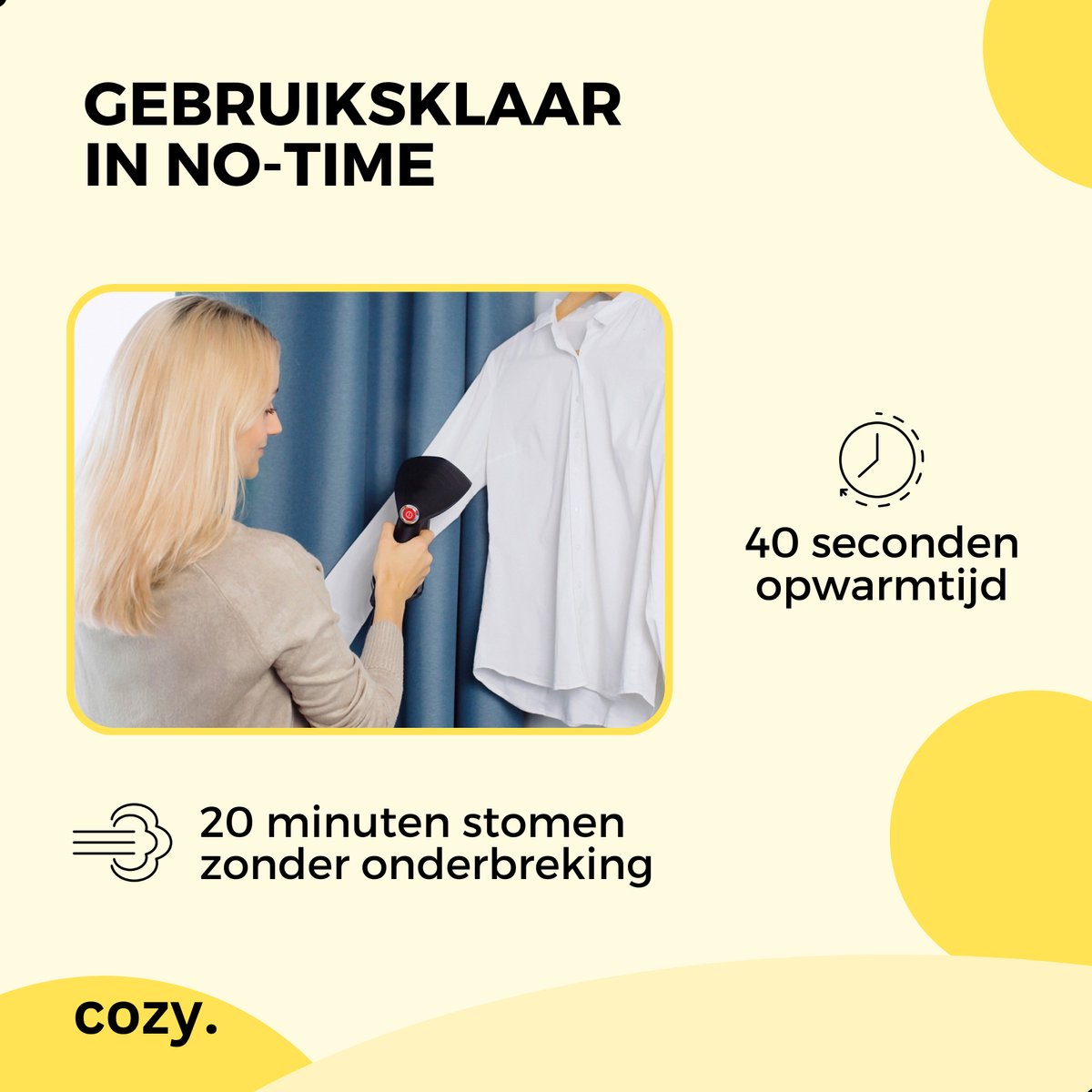 cozy.® Premium Kledingstomer Handstomer 1640W Zwart