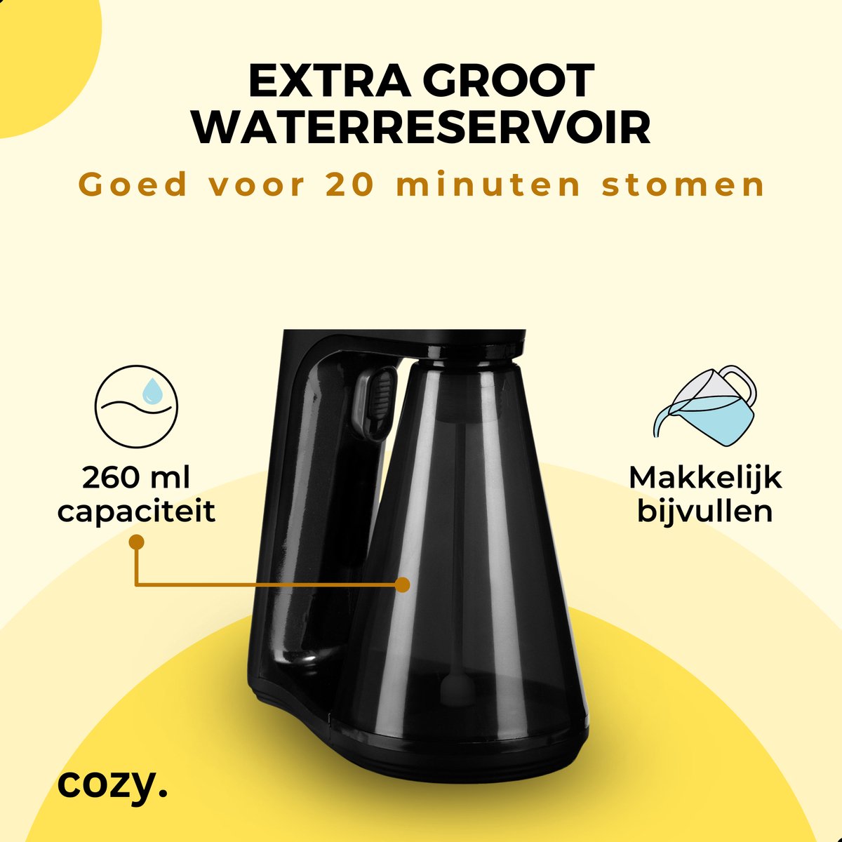 cozy.® Premium Kledingstomer Handstomer 1640W Zwart