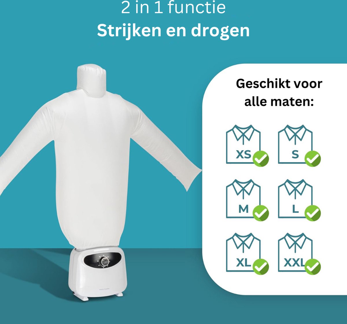 DailySupplies Strijkpop voor Hemden Wit
