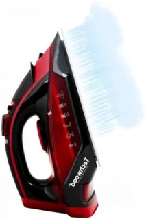 Draadloos stoomstrijkijzer rood