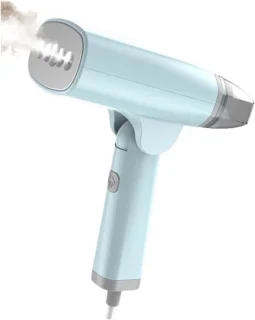 Draagbaar mini stoomstrijkijzer blauw