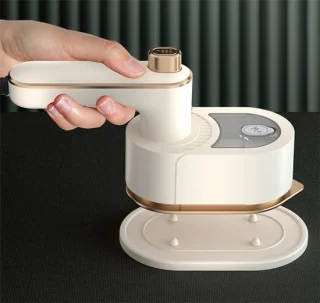 Draagbare 2-in-1 kledingstomer wit