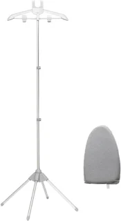 Draagbare Hanger Standaard - Verstelbare Stomer - Kleding Verzorgen - Robuuste Stabiele Basis - 84-160 cm Verstelbaar - Grijs