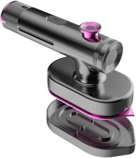 Draagbare kledingstomer 20,5 cm grijs paars wit
