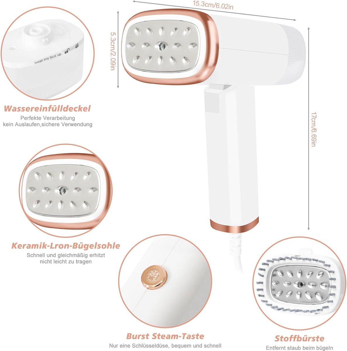 Draagbare Kledingstomer Mini Steamer Reis