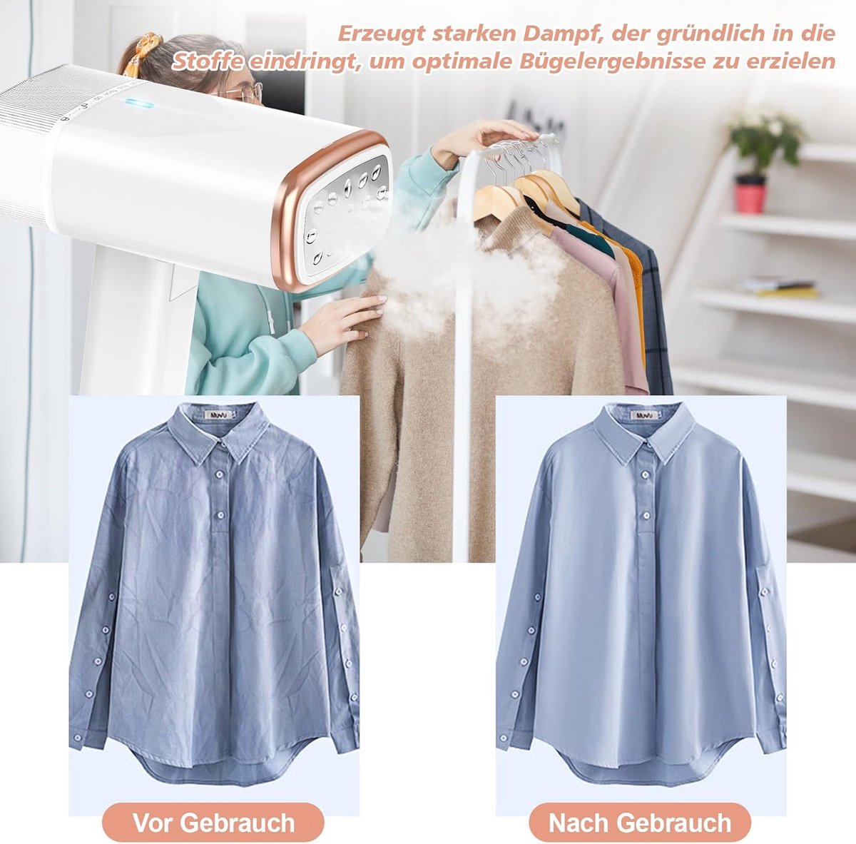 Draagbare Kledingstomer Mini Steamer Reis