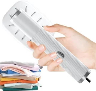 Draagbare kledingstomer - Mini-strijkijzer - 2-in-1 - Wit