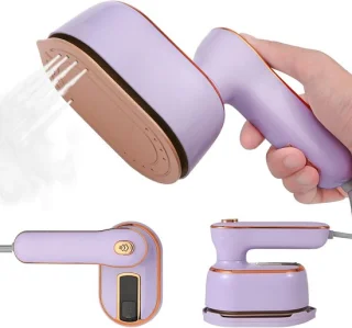 Draagbare Mini Reis Stoomstrijkijzer met 180° Draaibaarheid - 2-in-1 Handheld Kleding Stomer
