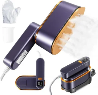 Draagbare stomer en handheld strijkijzer - grijs