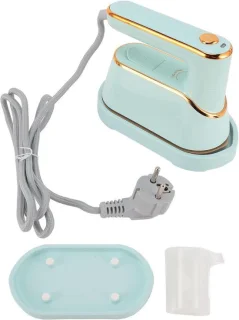 Draagbare stoomstrijkijzer handheld cyaanblauw