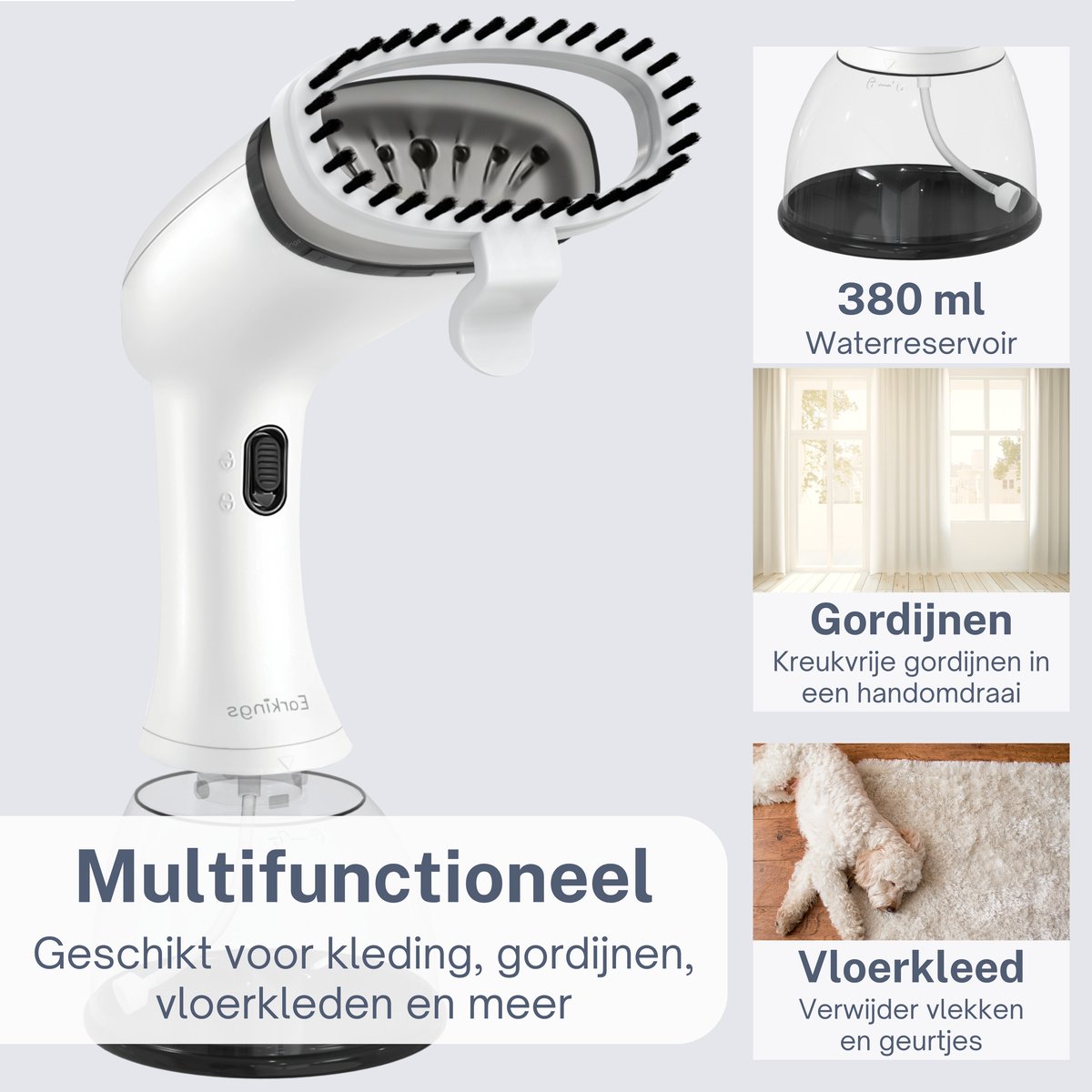 Earkings Kledingstomer Handstomer 380ml 1640W