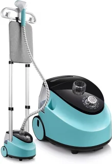 Elektrische verticale kledingstomer wit
