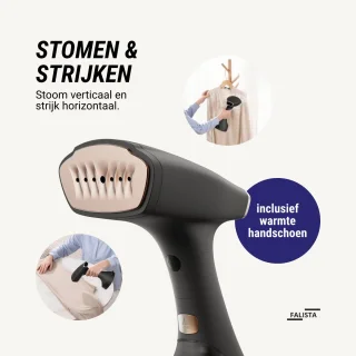 Falista handstomer 1800W zwart/goud