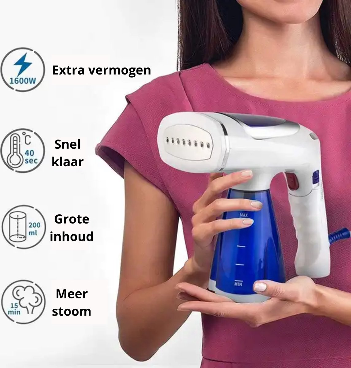 Fitaa® Kledingstomer Handstomer 250ml 1600W