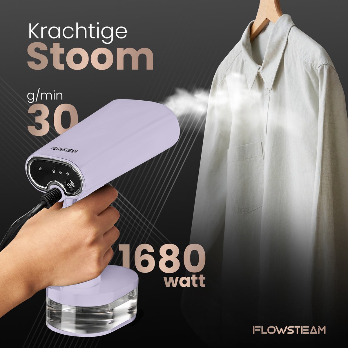 FLOWSTEAM Luxe Kledingstomer Handstomer Lavender Edition