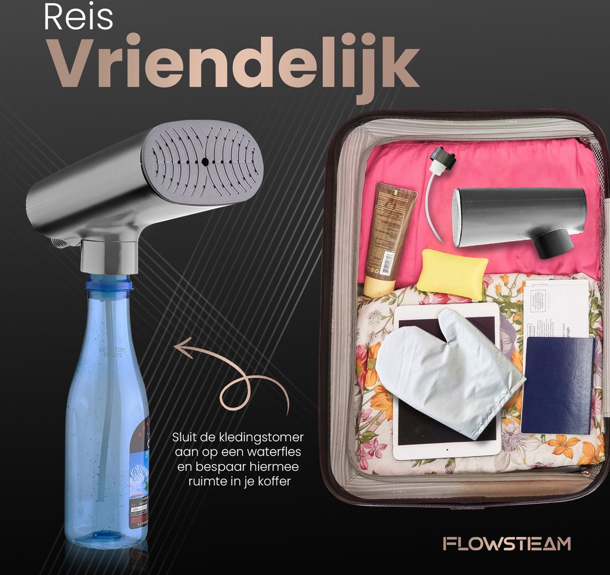 FLOWSTEAM Luxe Kledingstomer Handstomer Matte Gray Edition