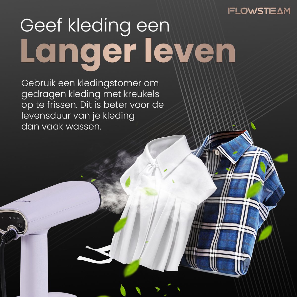 FLOWSTEAM Luxe Kledingstomer Lavender Edition