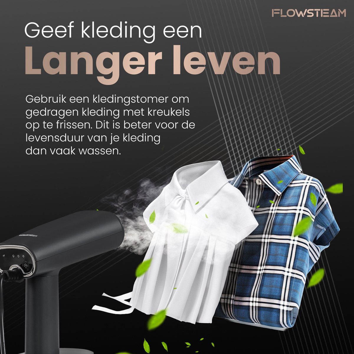 FLOWSTEAM Luxe Kledingstomer Matte Black Edition