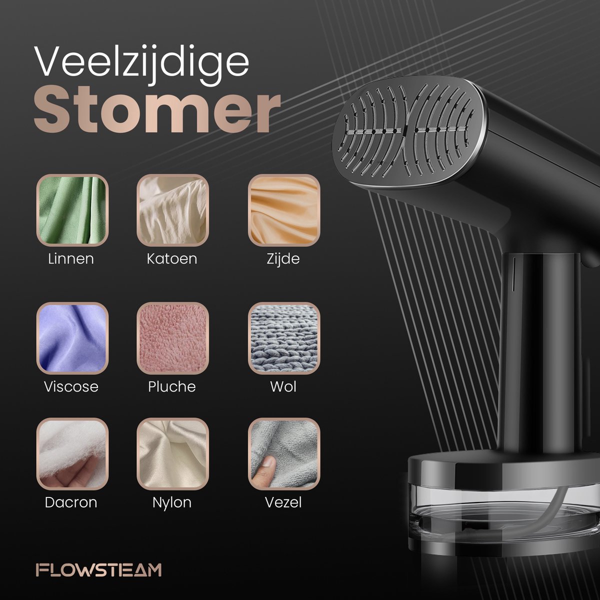FLOWSTEAM Luxe Kledingstomer Matte Black Edition