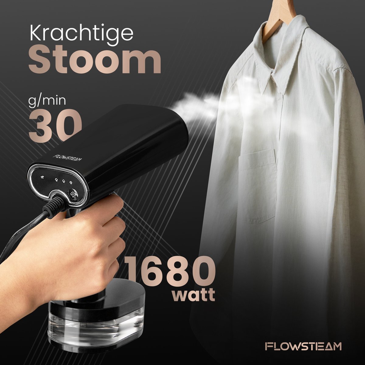 FLOWSTEAM Luxe Kledingstomer Matte Black Edition