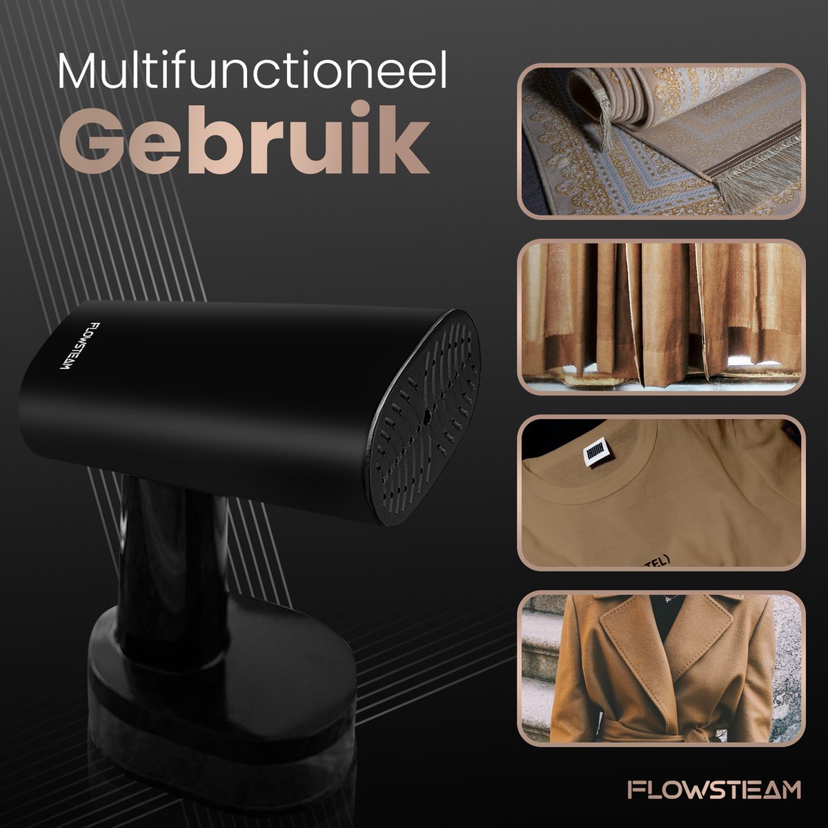 FLOWSTEAM Luxe Kledingstomer Matte Black Edition