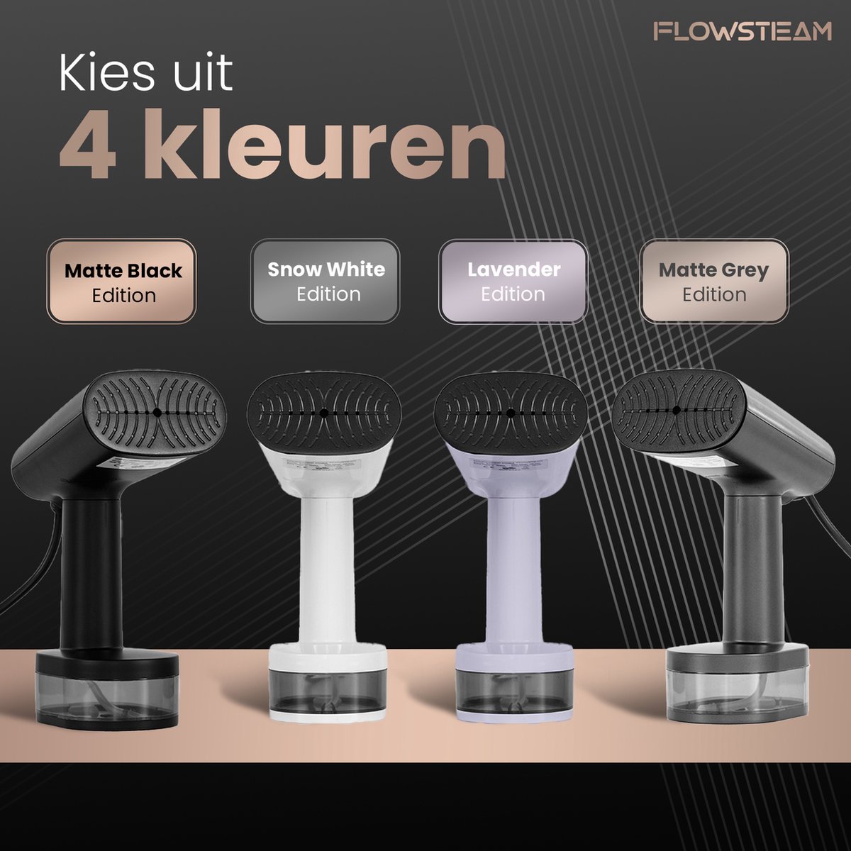 FLOWSTEAM Luxe Kledingstomer Matte Black Edition