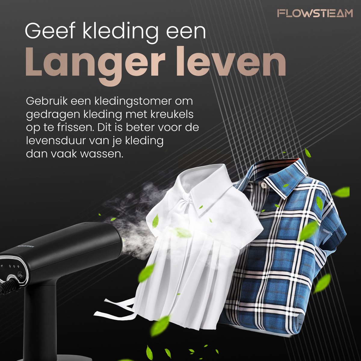 FLOWSTEAM Luxe Kledingstomer Matte Black Edition