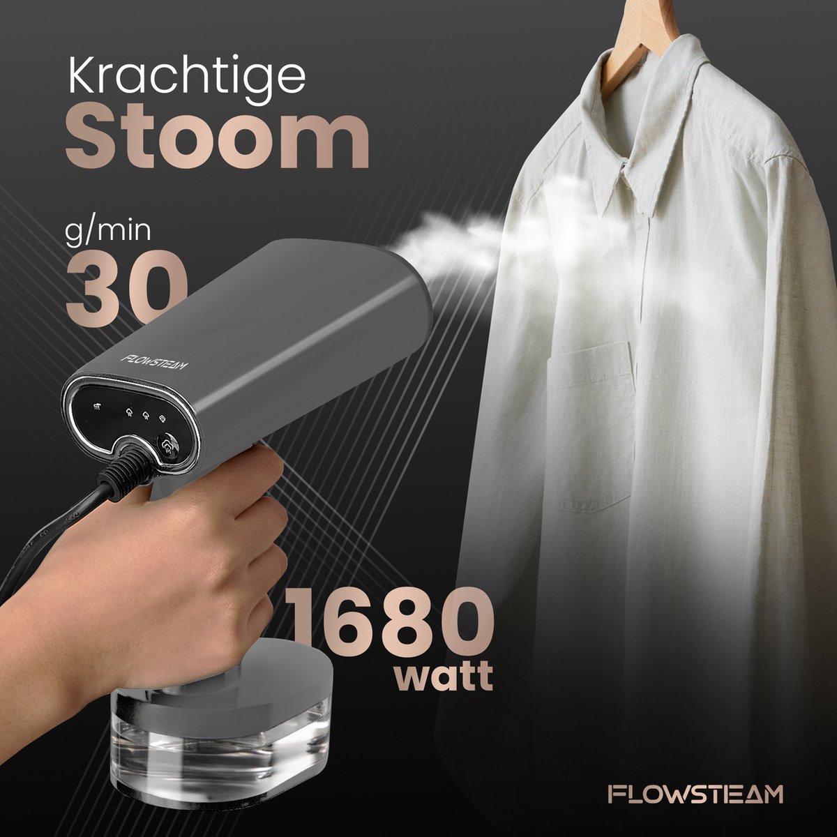 FLOWSTEAM Luxe Kledingstomer Matte Gray