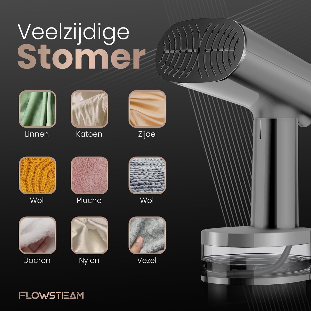 FLOWSTEAM Luxe Kledingstomer Matte Gray