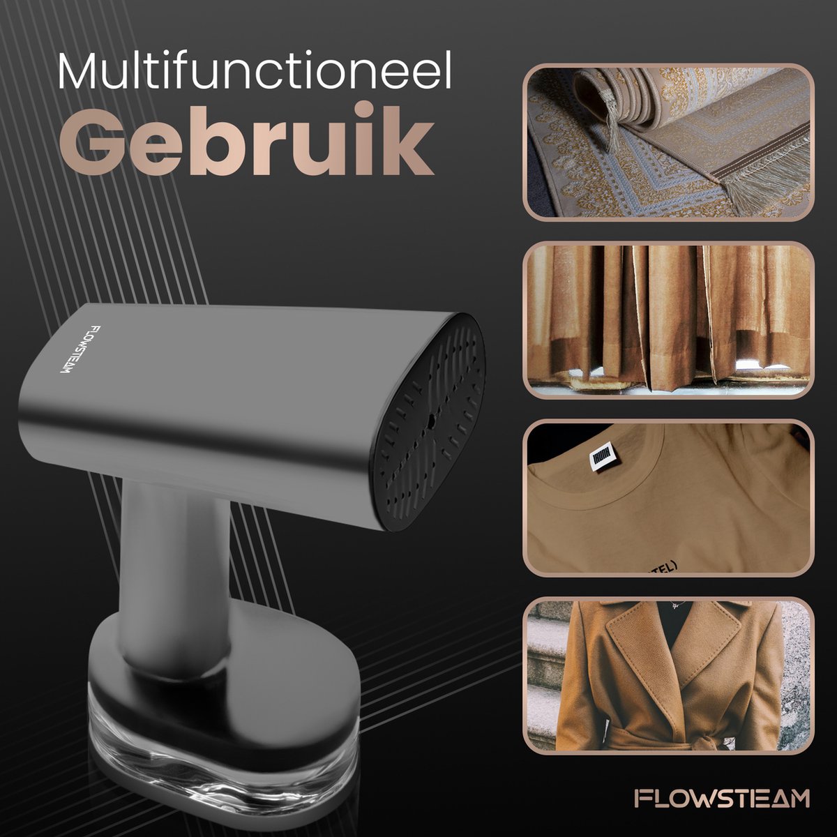 FLOWSTEAM Luxe Kledingstomer Matte Gray