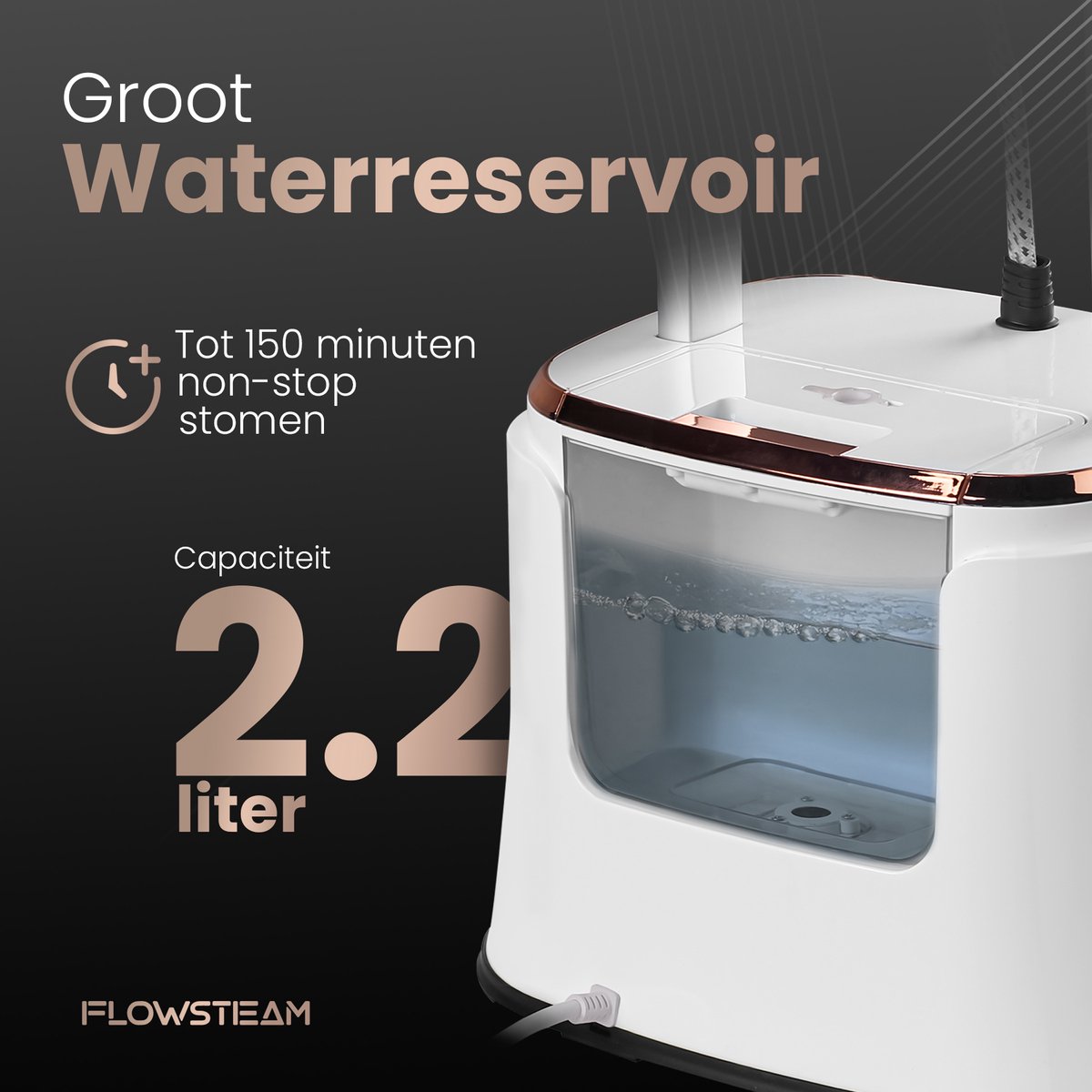 FLOWSTEAM PRO Handstomer Kledingstomer Wit