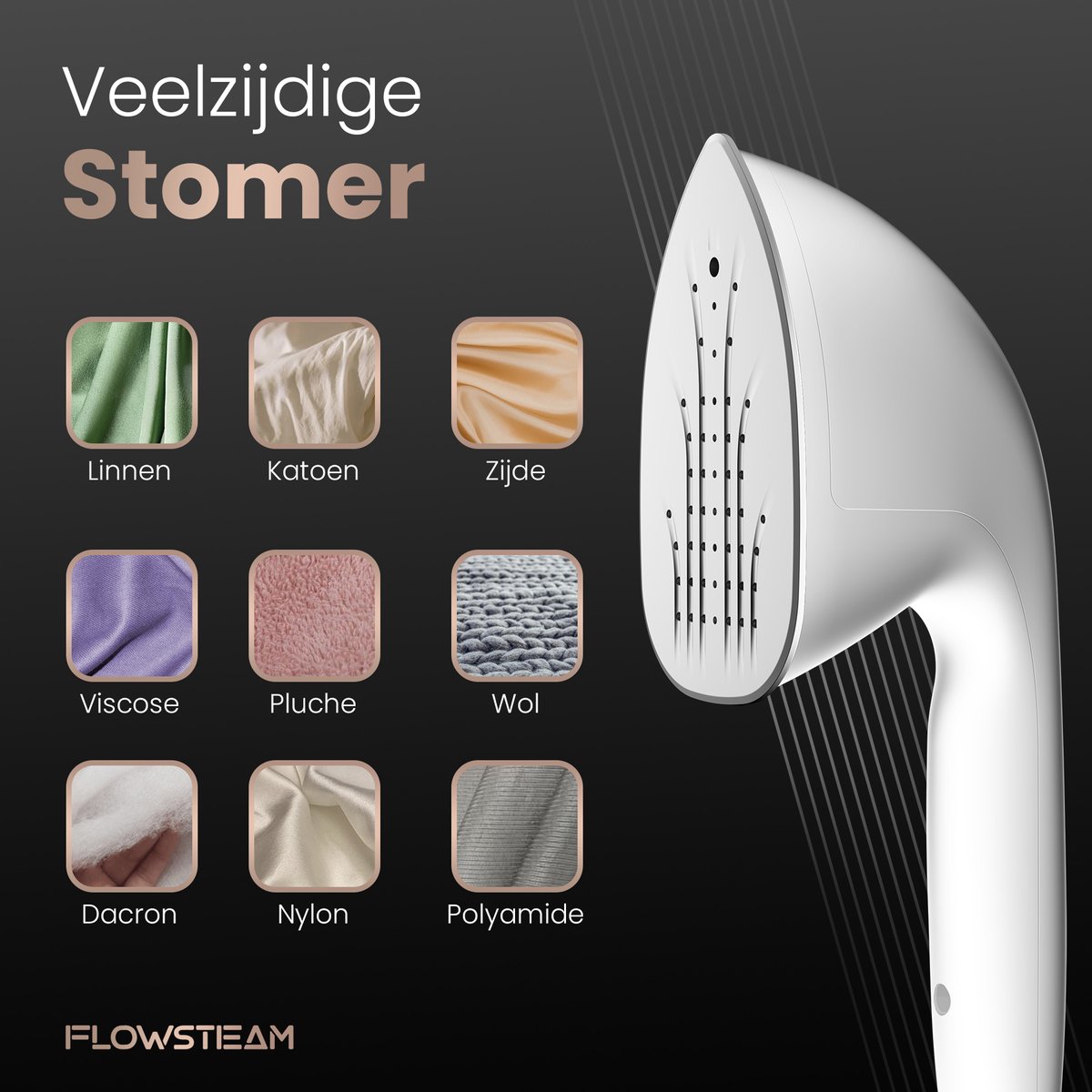 FLOWSTEAM PRO Handstomer Kledingstomer Wit