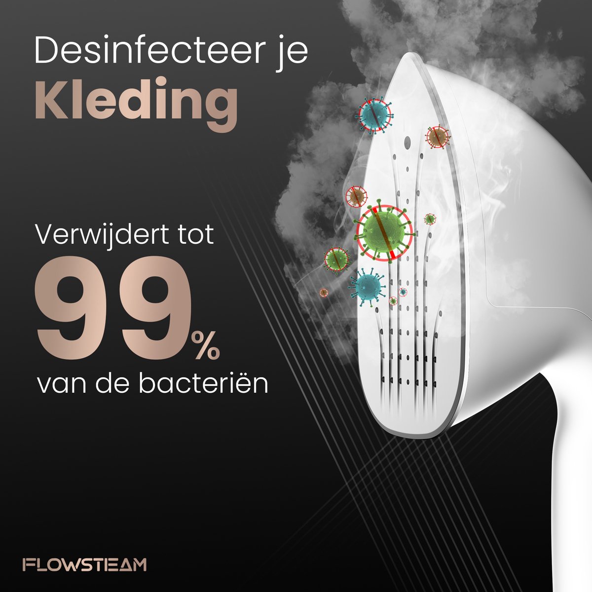 FLOWSTEAM PRO Handstomer Kledingstomer Wit