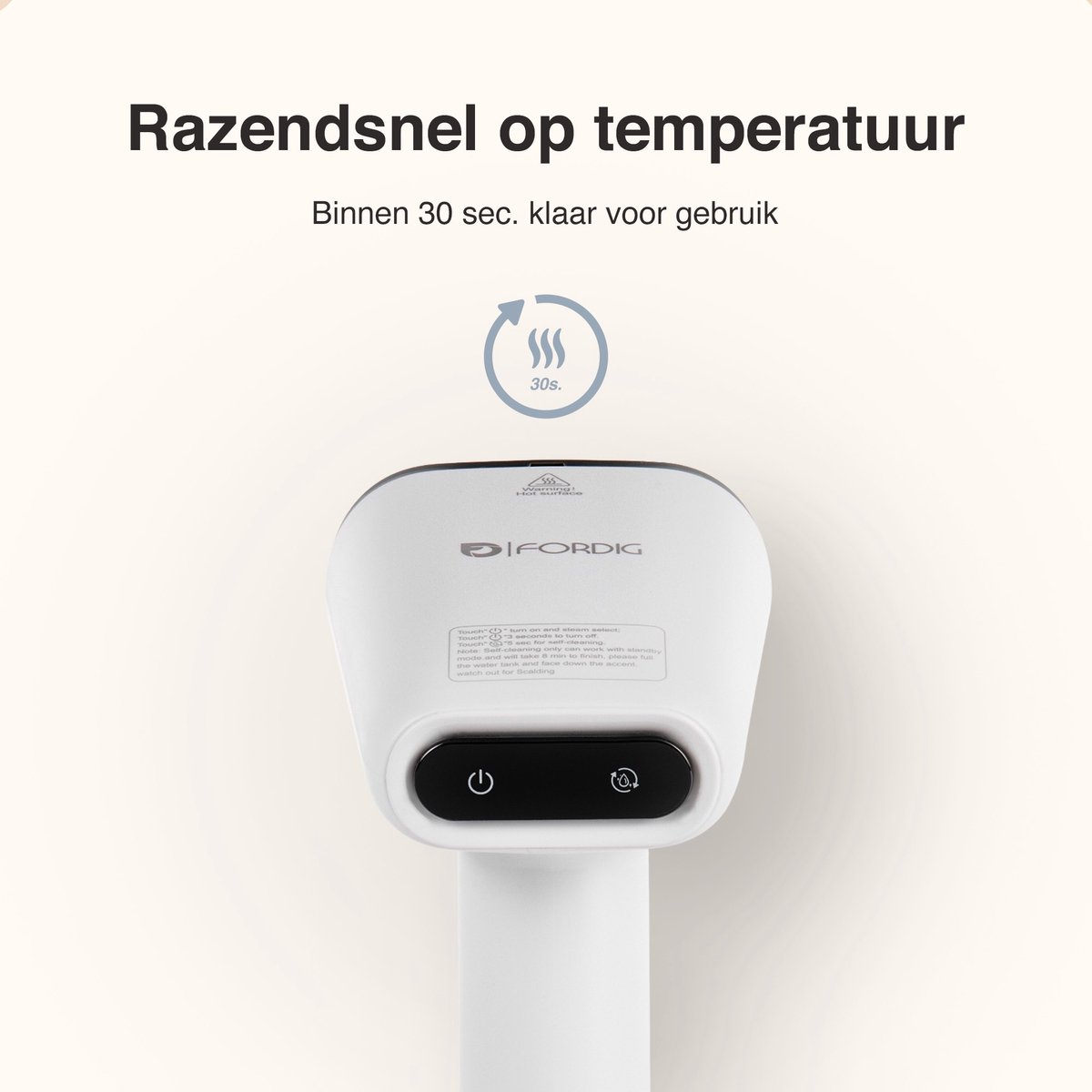 ForDig Kledingstomer 1600W met 2 Opzetstukken en Handschoen